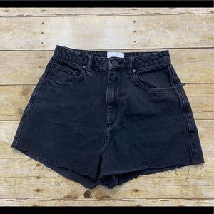 ABrand Jean faded black cut off jean shorts
